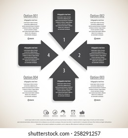 Modern arrow infographics template.EPS 10 vector.