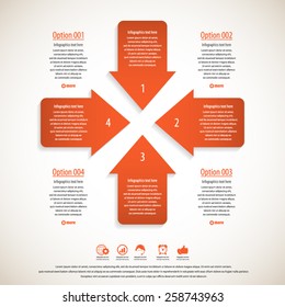 Modern arrow infographics template.EPS 10 vector.