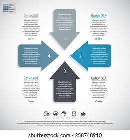 Modern arrow infographics template.EPS 10 vector.