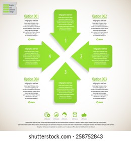 Modern arrow infographics template.EPS 10 vector.