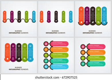 Modern Arrow Infographics Template