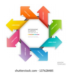 Modern arrow infographics template. Vector illustration. can be used for workflow layout, diagram, number options, business step options, banner, web design