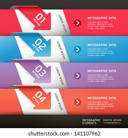 Modern arrow infographics template. Vector illustration. can be used for workflow layout, diagram, number options,  business step options, banner, web design