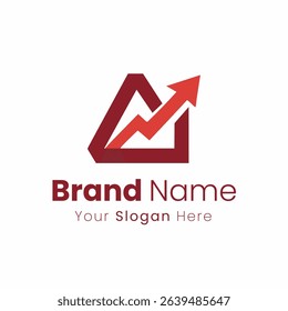 A Modern Arrow and Line Financial Business Logo Idea Design Inspiration