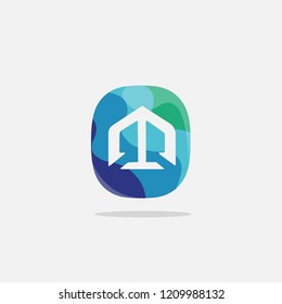 Modern Arrow Logo . Arrow Button Icon design with colorful concept