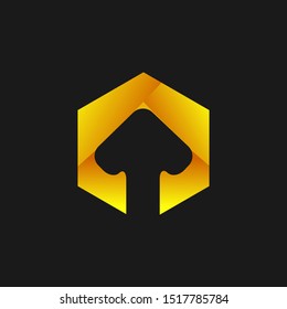 Modern arrow up logo design
