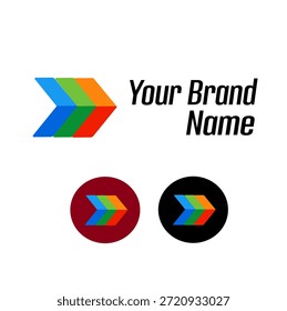 design de logotipo de seta moderna para identidade de marca criativa e marca comercial profissional