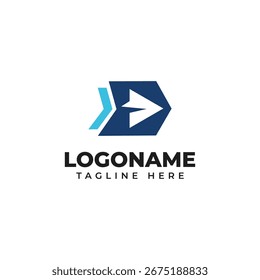 Modern Arrow Logo Design Forward Movement Symbol