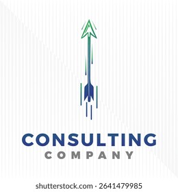 Modern arrow logo design template