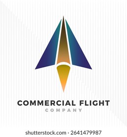 Modern arrow logo design template