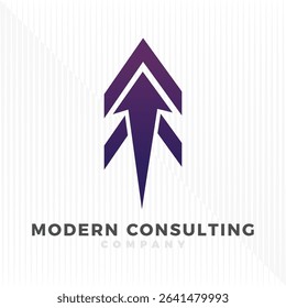 Modern arrow logo design template