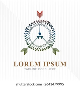 Modern arrow logo design template