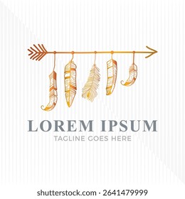 Modern arrow logo design template