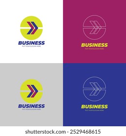 Variações modernas de design de logotipo de seta