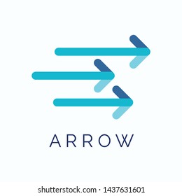Modern arrow logo icon template