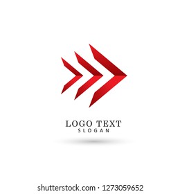 Modern Arrow Logo. Symbol & Icon Vector Template.