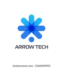 Modern arrow logo with a technological feel