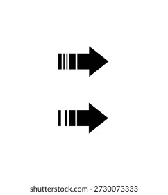 Eine moderne Pfeilmarkenvektorgrafik, die in einem sauberen und minimalen Stil entworfen wurde und für eine breite Palette kreativer und kommerzieller Anwendungen geeignet ist. Dieses vielseitige Pfeilsymbol ist ideal für Navigationssymbole, Benutzeroberflächendesign, Infografiken, Websites, mobile Apps, Präsentationen, Beschilderungen, Fahrtrichtungsanzeiger und grafische Layouts. Das einfache Vektordesign sorgt für exzellente Skalierbarkeit und scharfe Qualität sowohl für den Druck als auch für die digitale Nutzung. Dieser im vollständig editierbaren EPS-Format bereitgestellte Pfeilvektor ist ideal für Designer und Entwickler, die eine klare und funktionale Richtungsgrafik suchen.