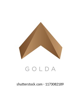 Modern Arrow Navigation Triangle and A Letter Logo