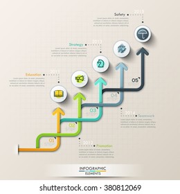 Modern arrow origami style number banner. Vector illustration. can be used for workflow layout, diagram, step options, web design, infographics.