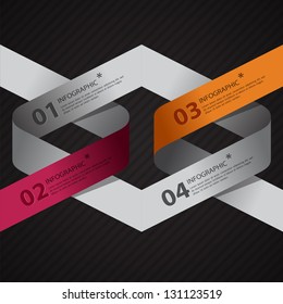Modern arrow origami style options banner. Vector illustration. can be used for workflow layout, diagram, number options, step up options, web design, infographics.