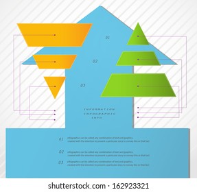 Modern arrow origami style options banner. Vector illustration. 