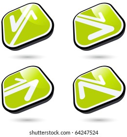 modern arrow sign collection in 3d
