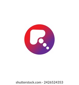 Icono de flecha azul rojo Diseño de logotipo de señal para icono de aplicación web 