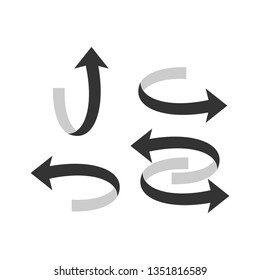 Modern arrow symbol vector logo