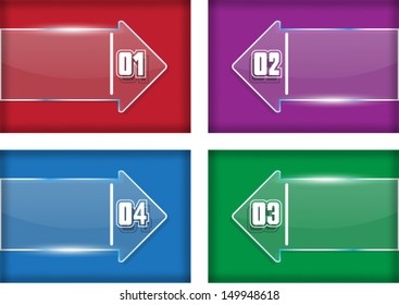 Modern arrow template glass