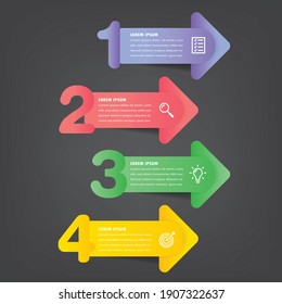 modern arrow text box template, banner Infographics