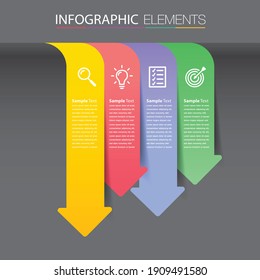 modern arrow text box template, banner Infographics