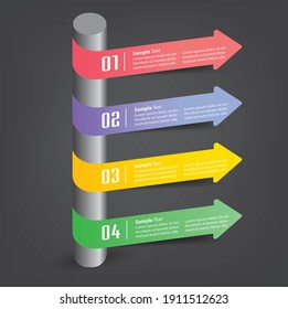 moderne Pfeil-Textbox-Vorlage, Banner-Infografiken