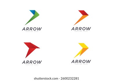 Modern Arrow Vector Logo concept, Simple Arrow logo designs concept. 