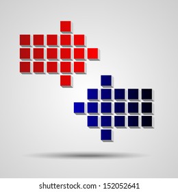 Modern arrows banner. Vector illustration. Can be used for work flow layout, web design.