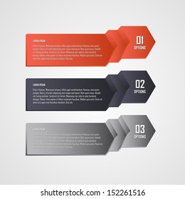 Modern arrows banner. Vector illustration. Can be used for work flow layout, web design.