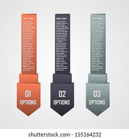 Modern arrows banner. Vector illustration. Can be used for work flow layout, web design. 