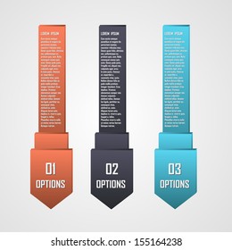 Modern arrows banner. Vector illustration. Can be used for work flow layout, web design. 