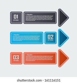Modern arrows banner. Vector illustration. Can be used for work flow layout, web design.