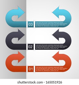 Modern arrows banner. Vector Illustration. Can be used for work flow layout, web design.