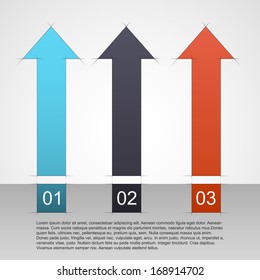 Modern arrows banner. Vector Illustration. Can be used for work flow layout, web design.