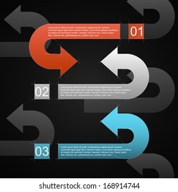 Modern arrows banner. Vector Illustration. Can be used for work flow layout, web design.