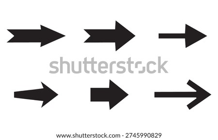 Modern Arrows Cursor simple pack. Vector illustration on a white background—eps illustration design. 