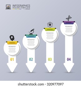 Modern Arrows. Infographic design template. Timeline. Vector illustration