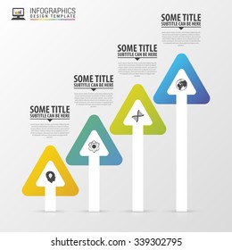 Modern Arrows. Infographic design template. Timeline. Vector illustration