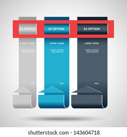 Modern arrows info-graphics banner. Vector illustration. Can be used for work flow layout, web design, business plan, info graphics.
