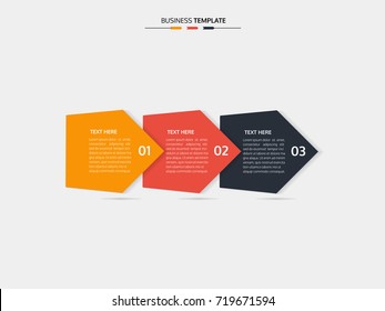 Modern arrows for infographics. business concept with 3 steps, options.vector illustration