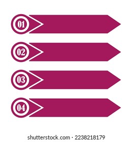 Modern arrows with numbers. Brochure template layout. Vector illustration. stock image.