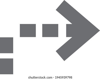 Modernes Pfeilsymbol für Vektorgrafiken. Verleihen Sie verschiedene Formen im modernen, einfachen Flachstil für Webdesign.