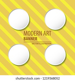 Modern art abstract banner. Vector square frame for text with blue paintbrush lines.